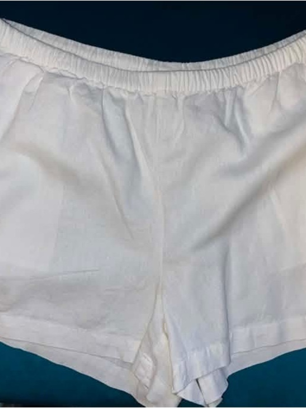 NWOT a new day White High-Waist Elastic Linen Shorts